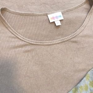 XS Irma ribbed beige and os blue leggings